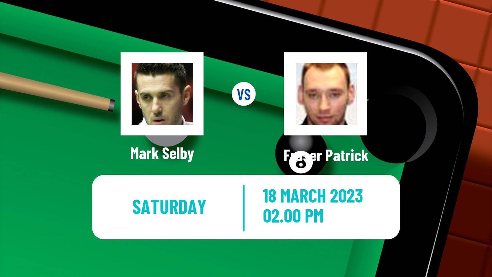 Snooker Snooker Mark Selby - Fraser Patrick