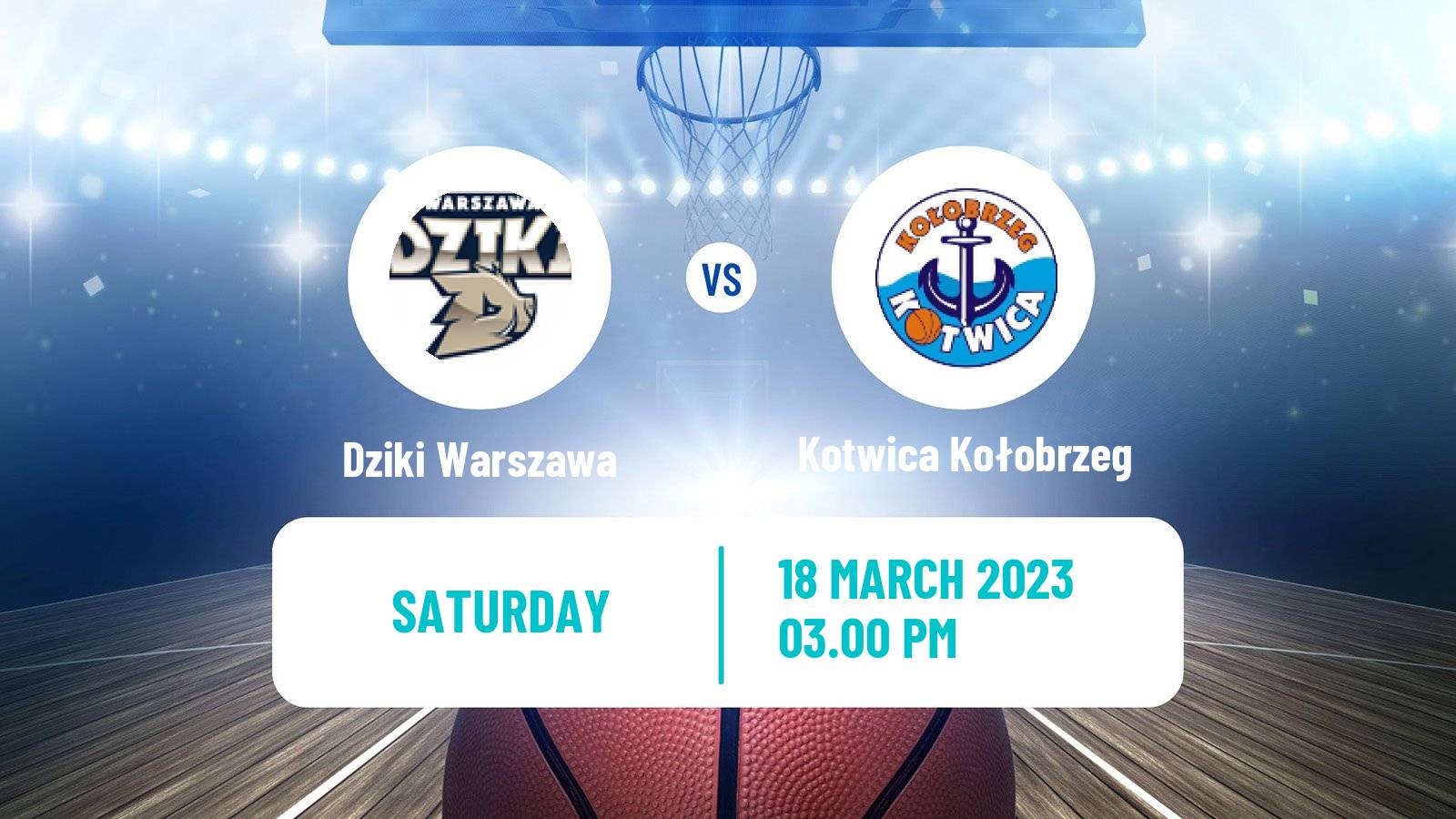 Basketball Polish 1 Liga Basketball Dziki Warszawa - Kotwica Kołobrzeg