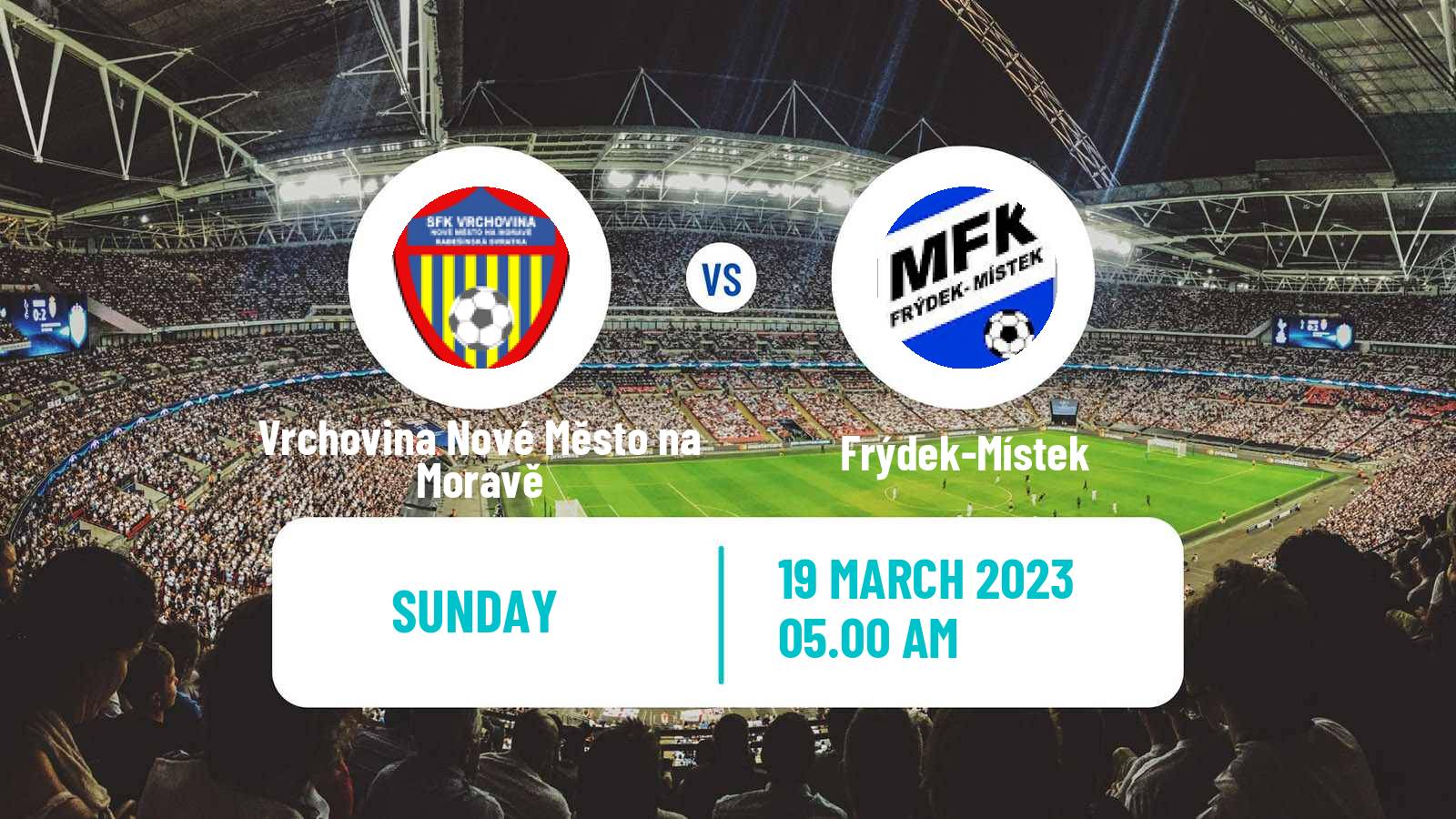 Soccer Czech MSFL Vrchovina Nové Město na Moravě - Frýdek-Místek
