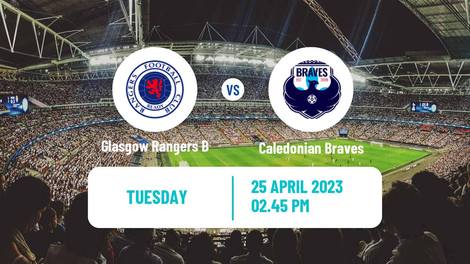 Soccer Scottish Lowland League Glasgow Rangers B - Caledonian Braves