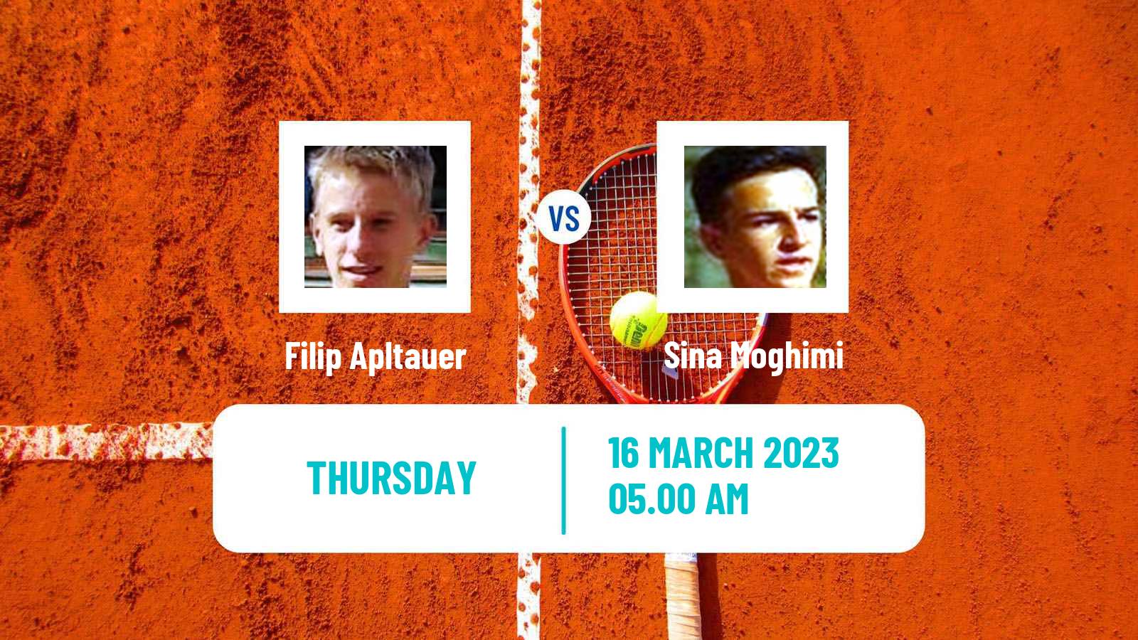 Tennis ITF Tournaments Filip Apltauer - Sina Moghimi