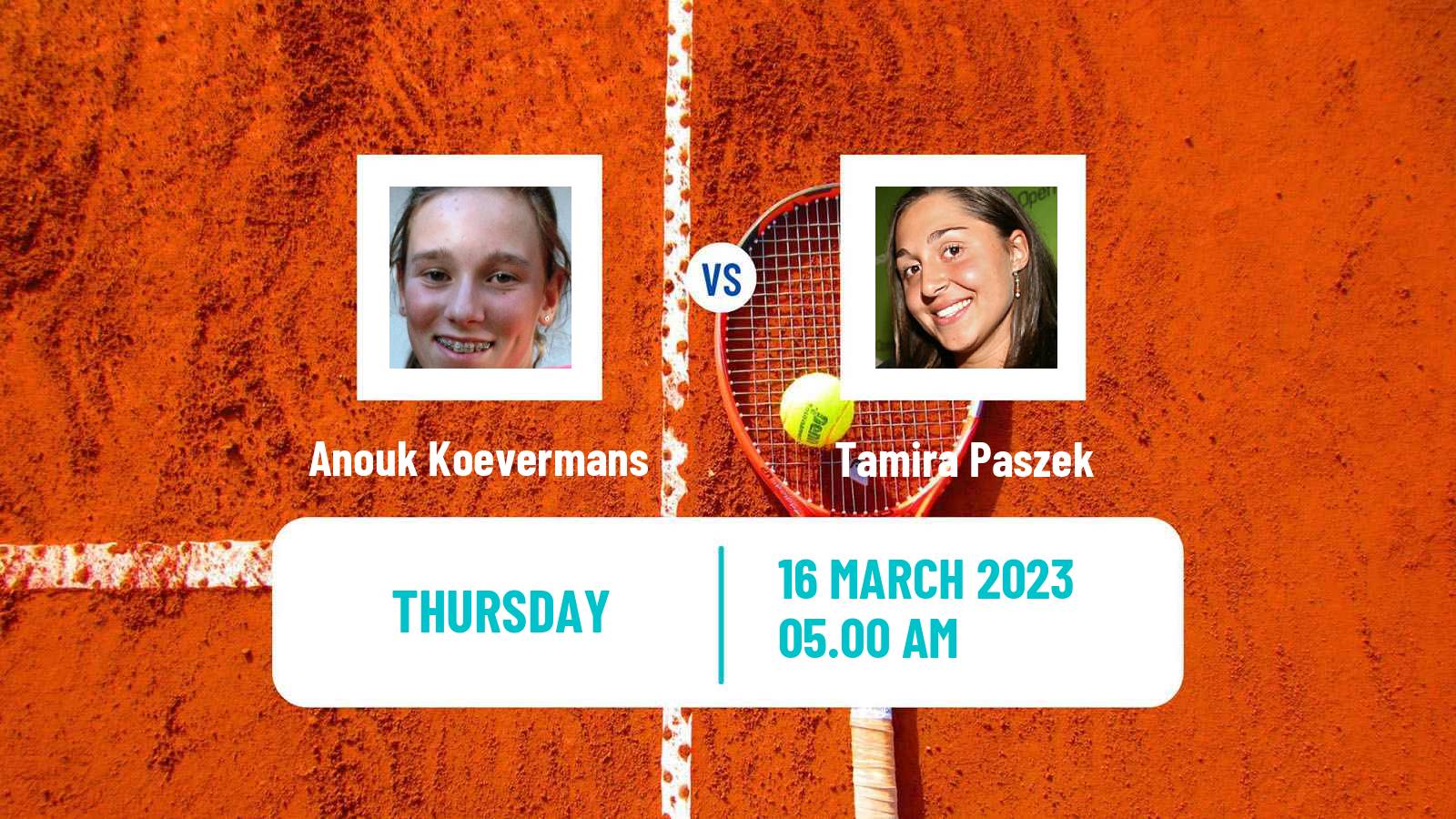 Tennis ITF Tournaments Anouk Koevermans - Tamira Paszek