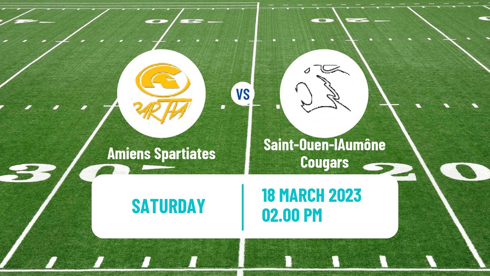 American football French Championnat Elite American Football Amiens Spartiates - Saint-Ouen-lAumône Cougars