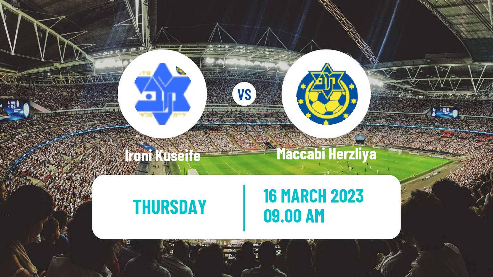 Soccer Israeli Liga Alef South Ironi Kuseife - Maccabi Herzliya