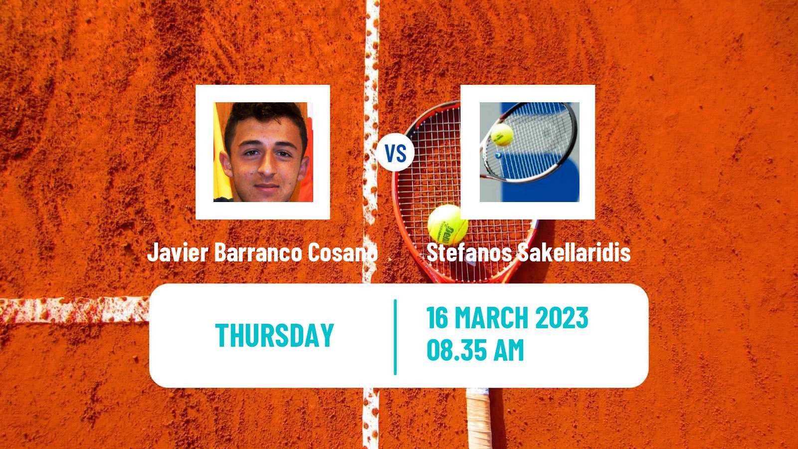 Tennis ITF Tournaments Javier Barranco Cosano - Stefanos Sakellaridis