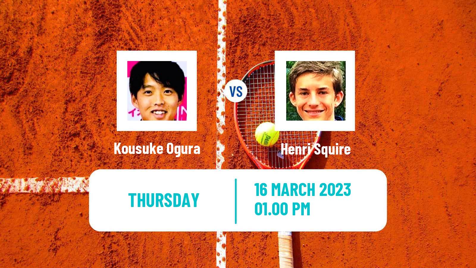 Tennis ITF Tournaments Kousuke Ogura - Henri Squire