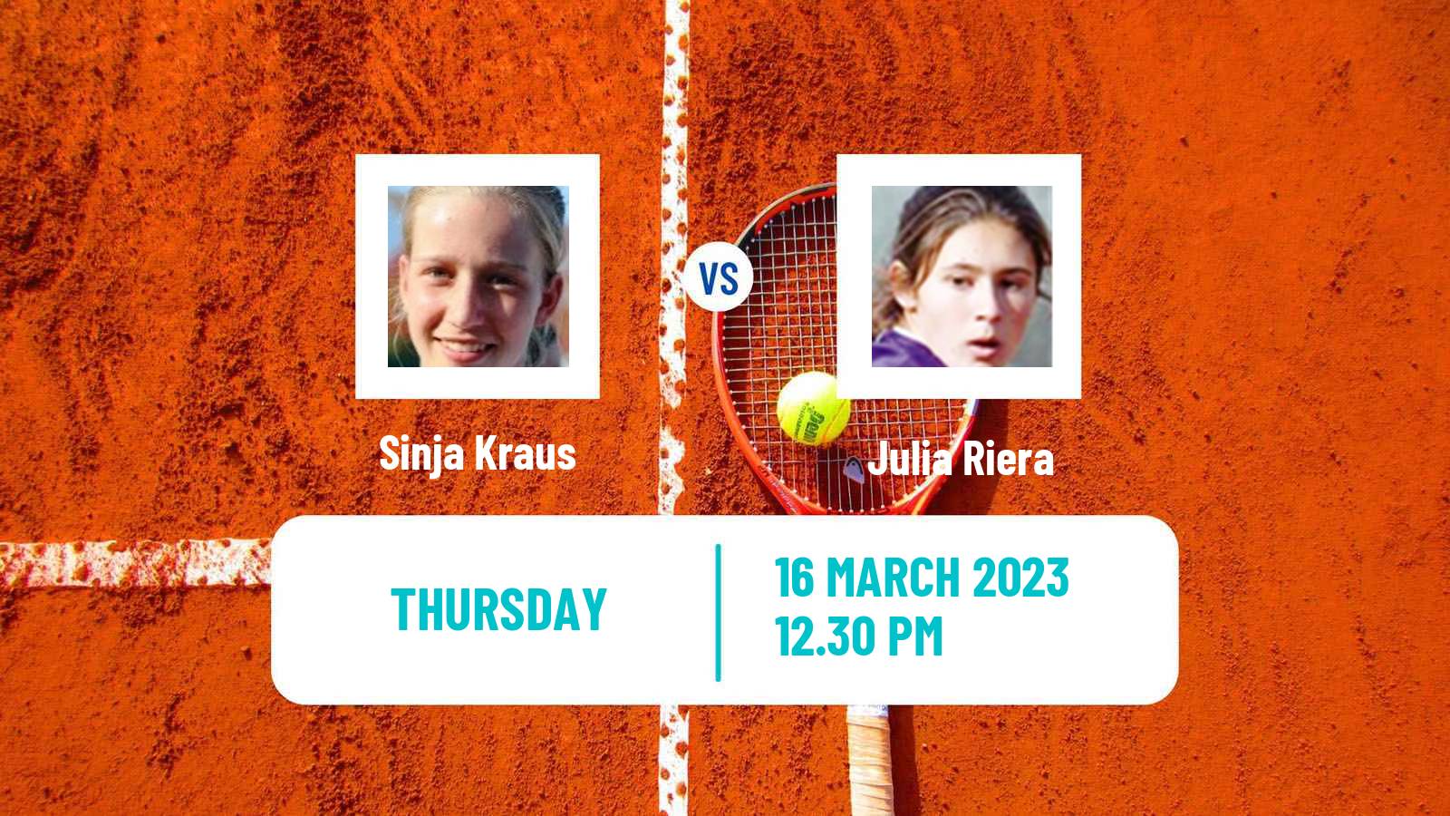 Tennis ITF Tournaments Sinja Kraus - Julia Riera