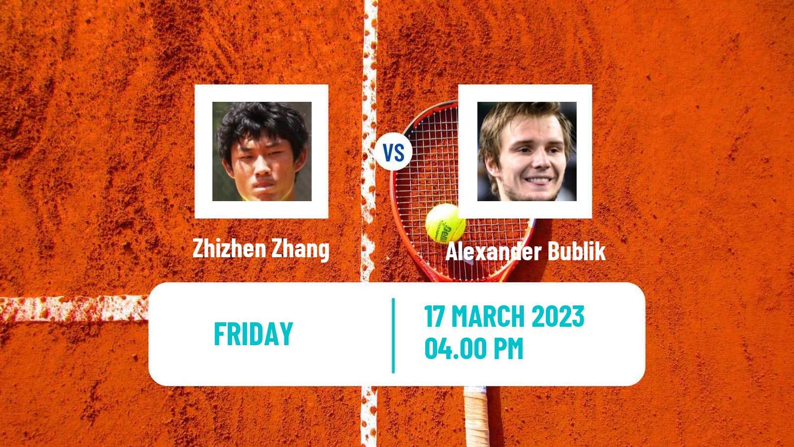 Tennis ATP Challenger Zhizhen Zhang - Alexander Bublik
