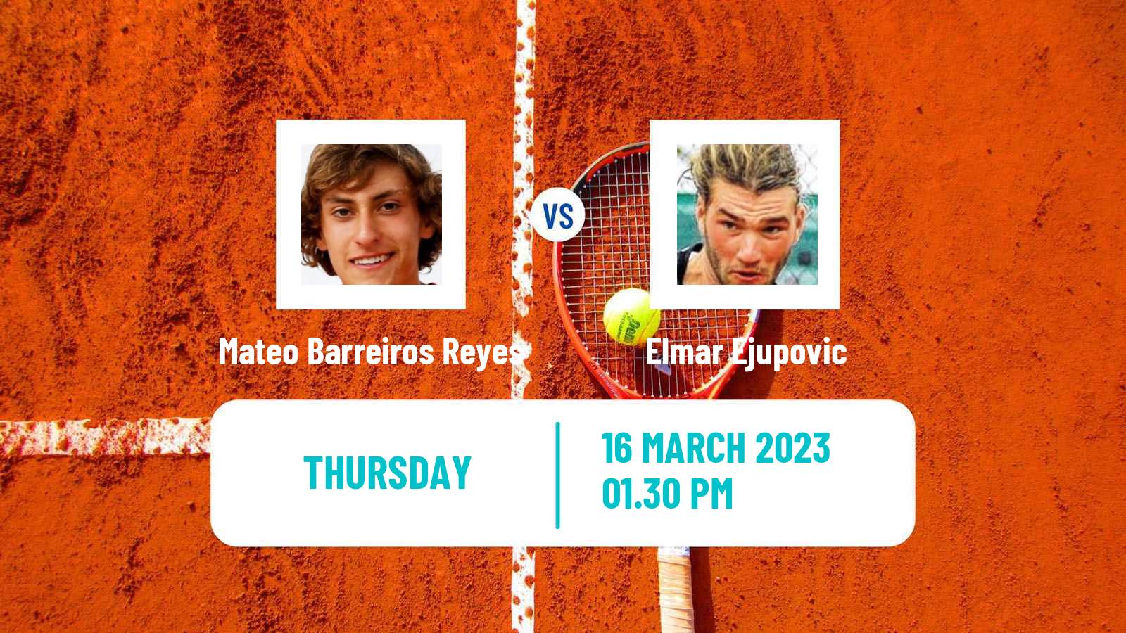 Tennis ITF Tournaments Mateo Barreiros Reyes - Elmar Ejupovic