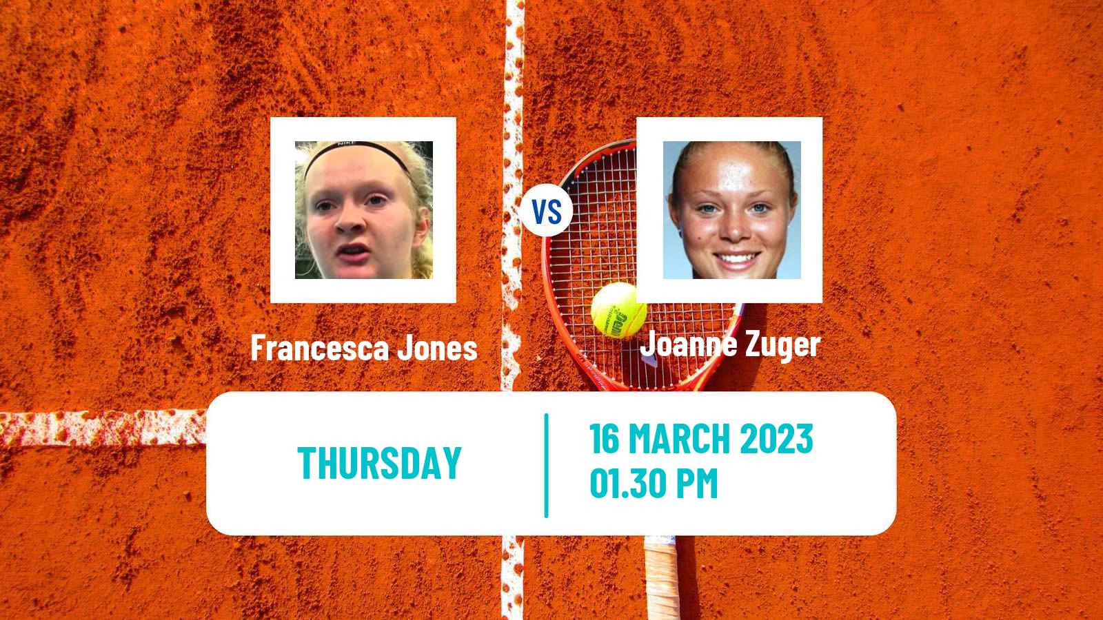 Tennis ITF Tournaments Francesca Jones - Joanne Zuger