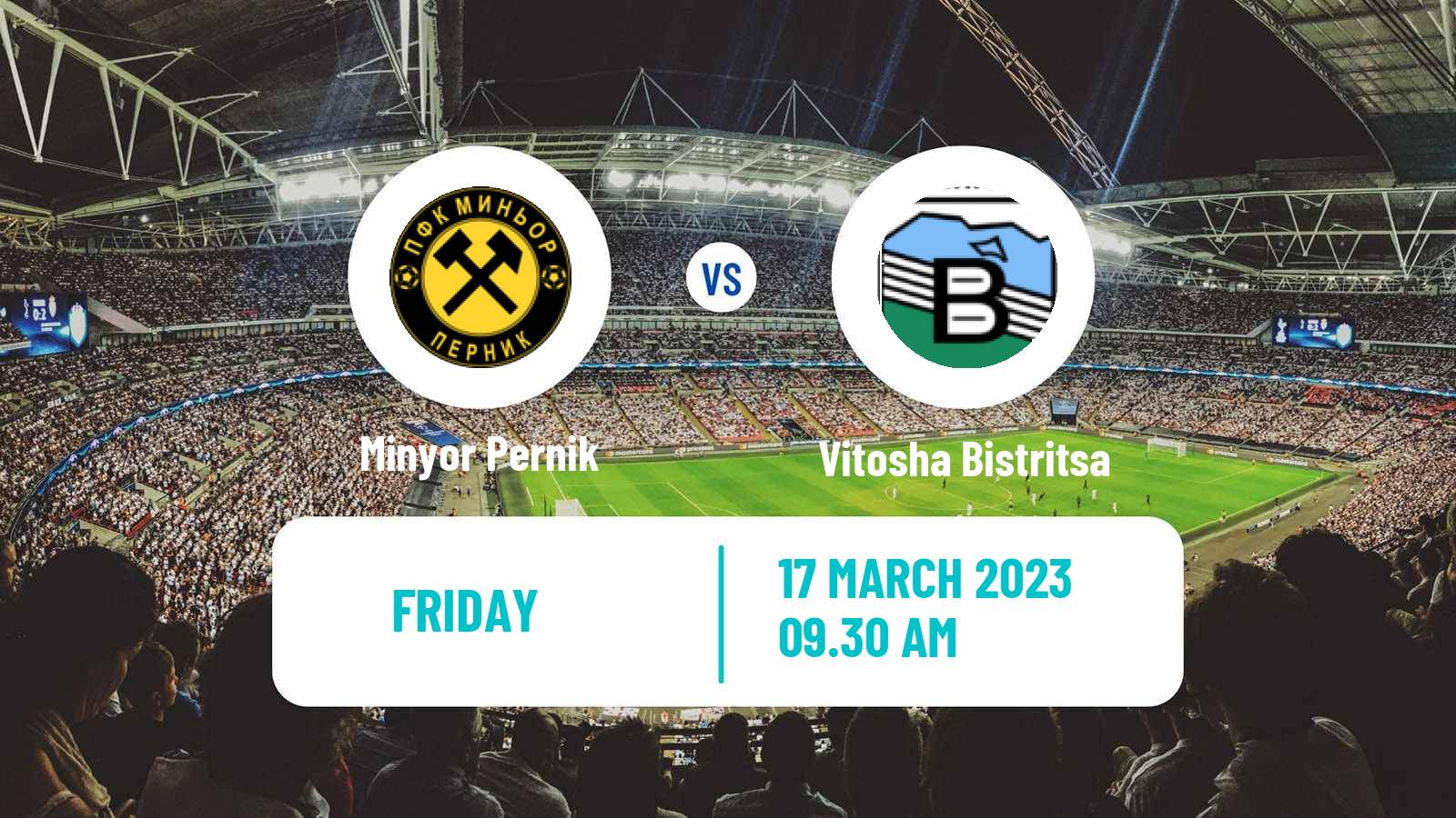 Soccer Bulgarian Vtora Liga Minyor Pernik - Vitosha Bistritsa
