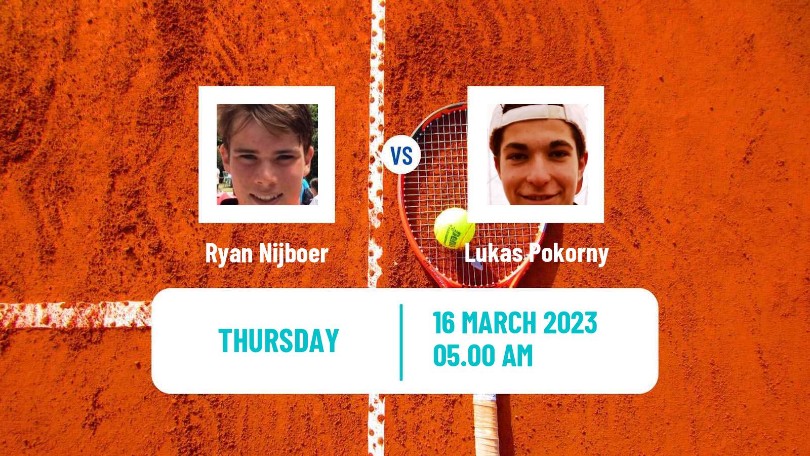 Tennis ITF Tournaments Ryan Nijboer - Lukas Pokorny