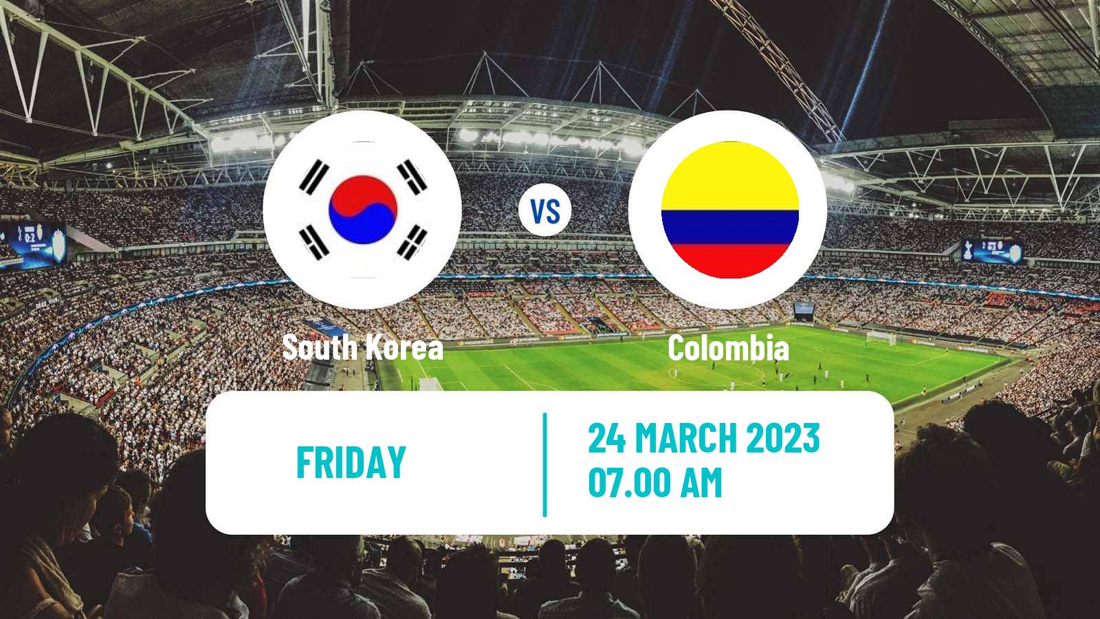 Soccer Friendly South Korea - Colombia