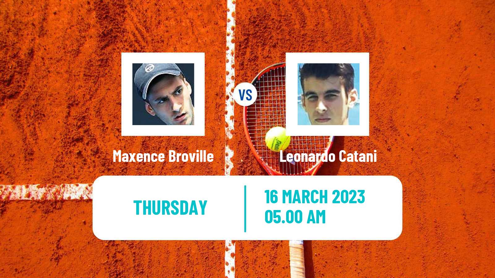 Tennis ITF Tournaments Maxence Broville - Leonardo Catani