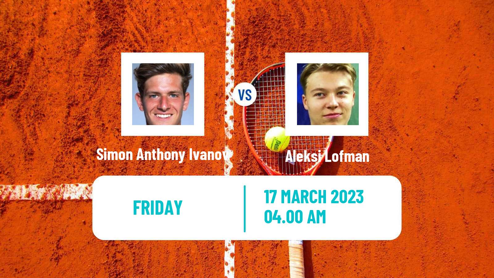 Tennis ITF Tournaments Simon Anthony Ivanov - Aleksi Lofman