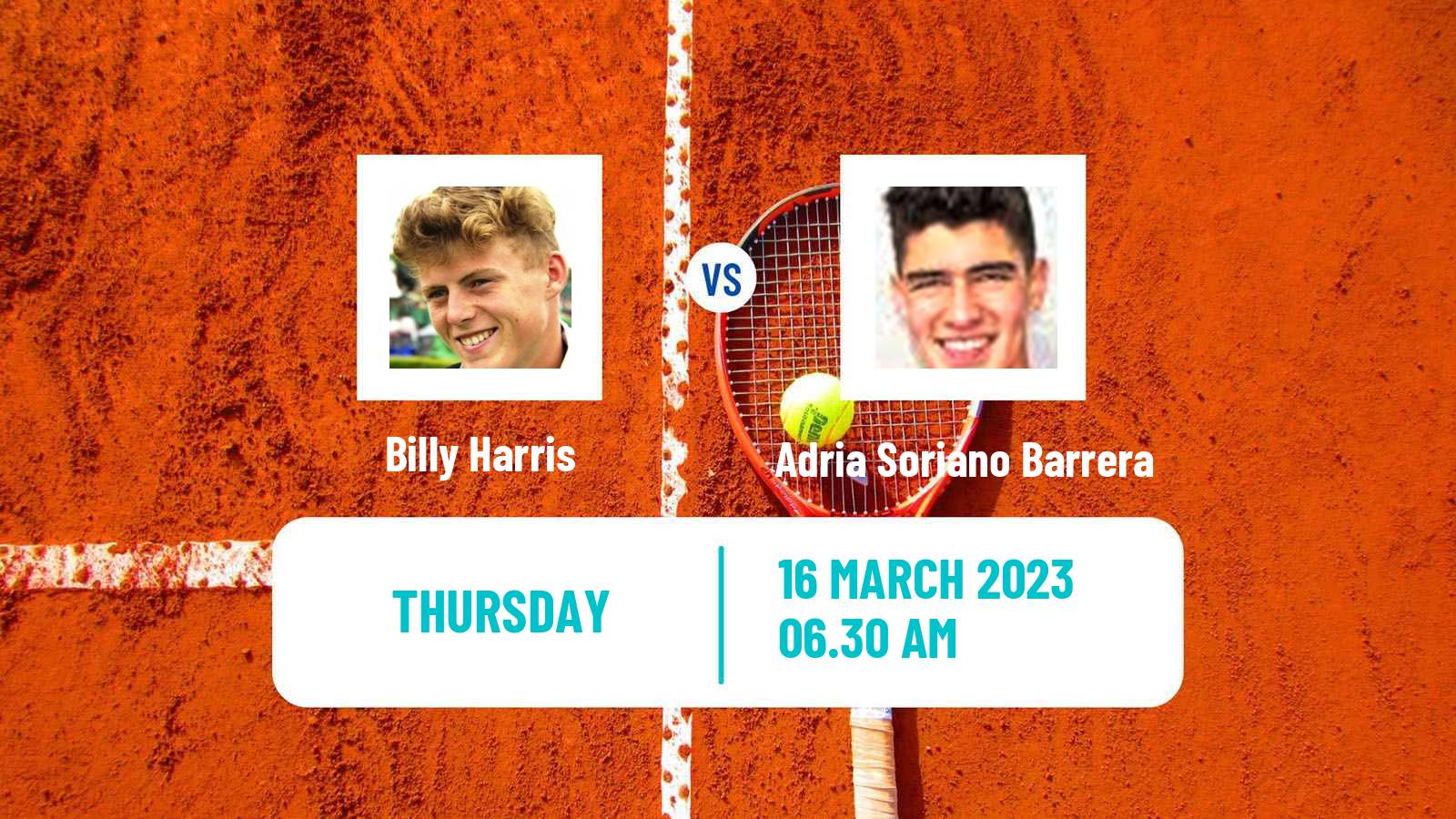 Tennis ITF Tournaments Billy Harris - Adria Soriano Barrera