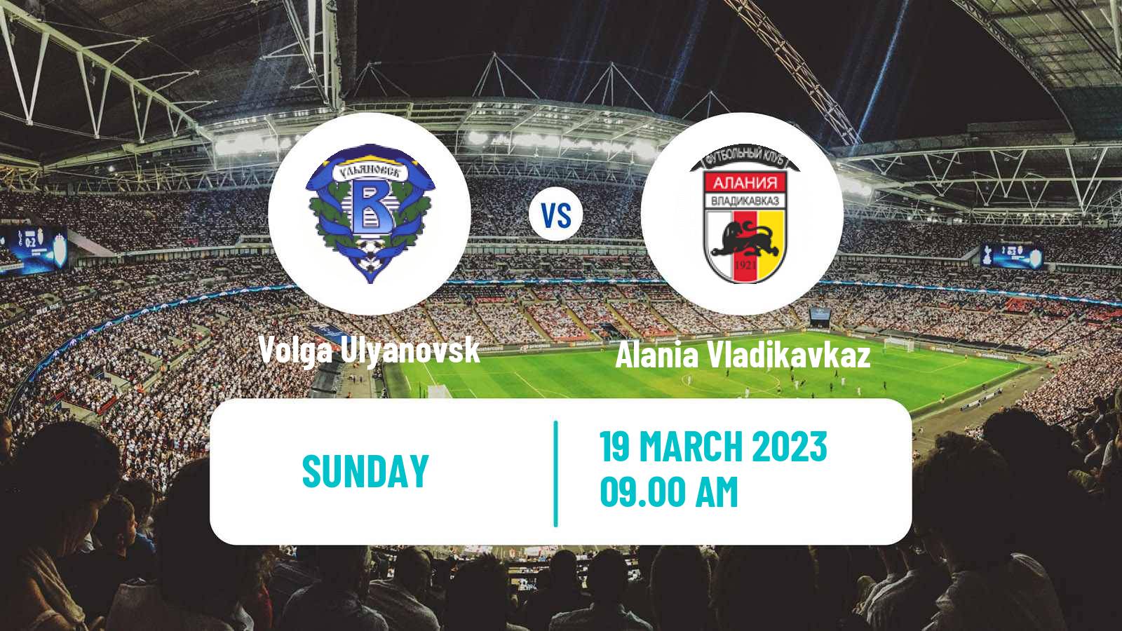 Soccer Russian FNL Volga Ulyanovsk - Alania Vladikavkaz
