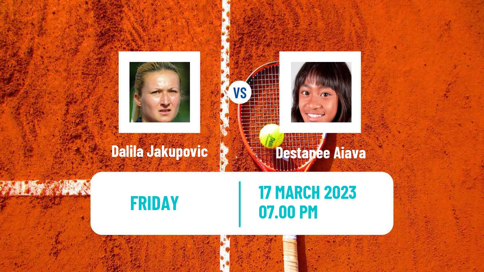 Tennis ITF Tournaments Dalila Jakupovic - Destanee Aiava