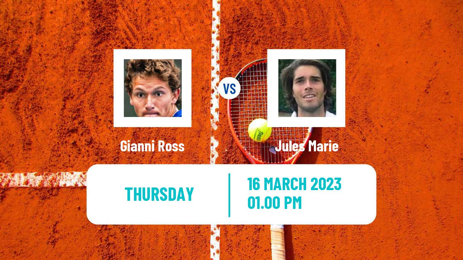 Tennis ITF Tournaments Gianni Ross - Jules Marie