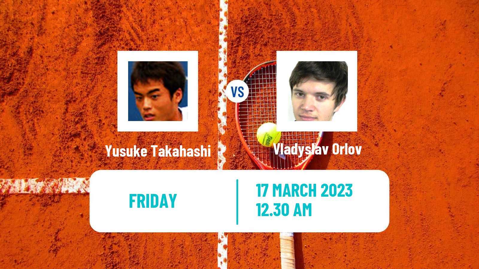Tennis ITF Tournaments Yusuke Takahashi - Vladyslav Orlov