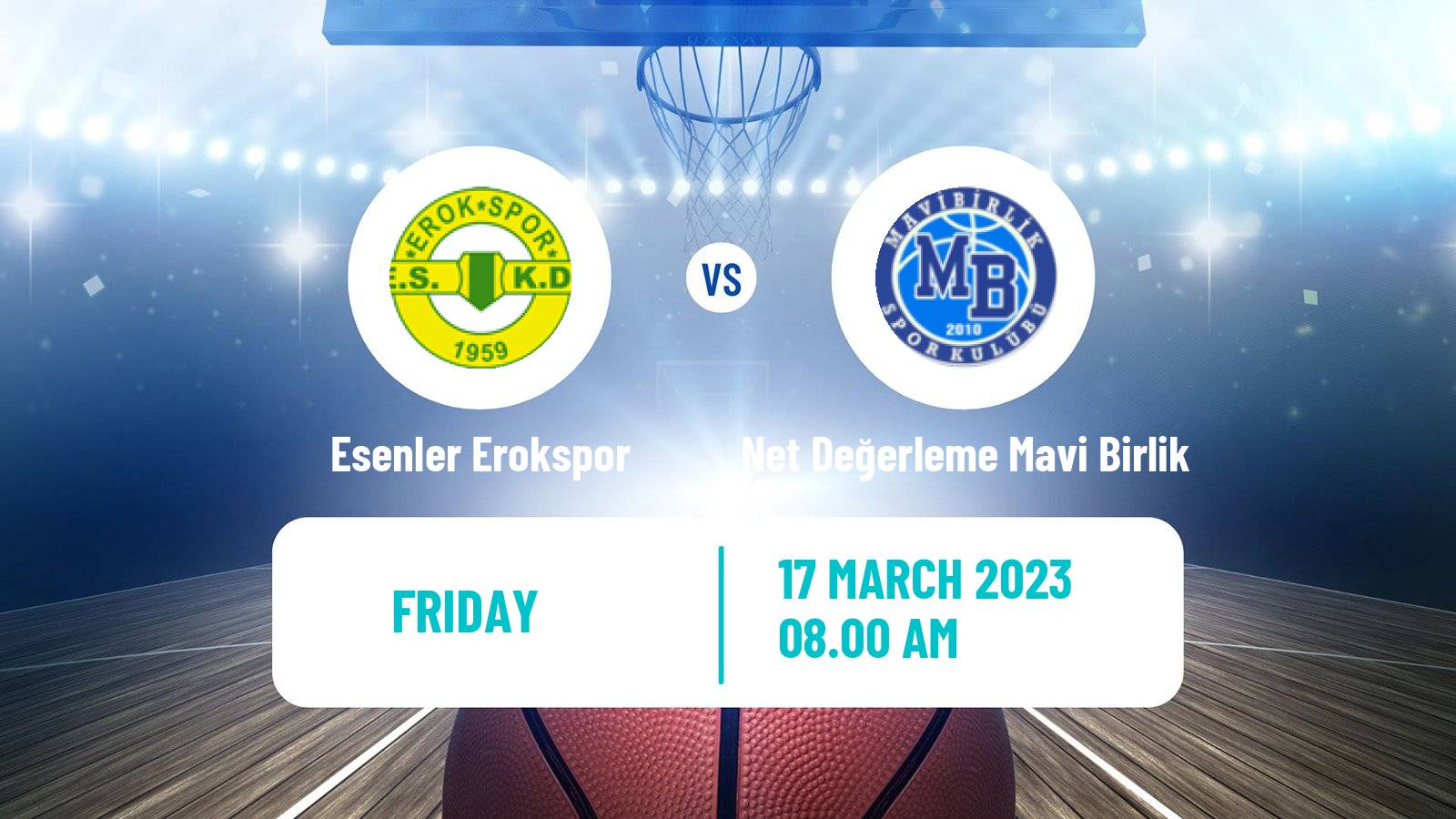 Basketball Turkish TB2L Esenler Erokspor - Net Değerleme Mavi Birlik