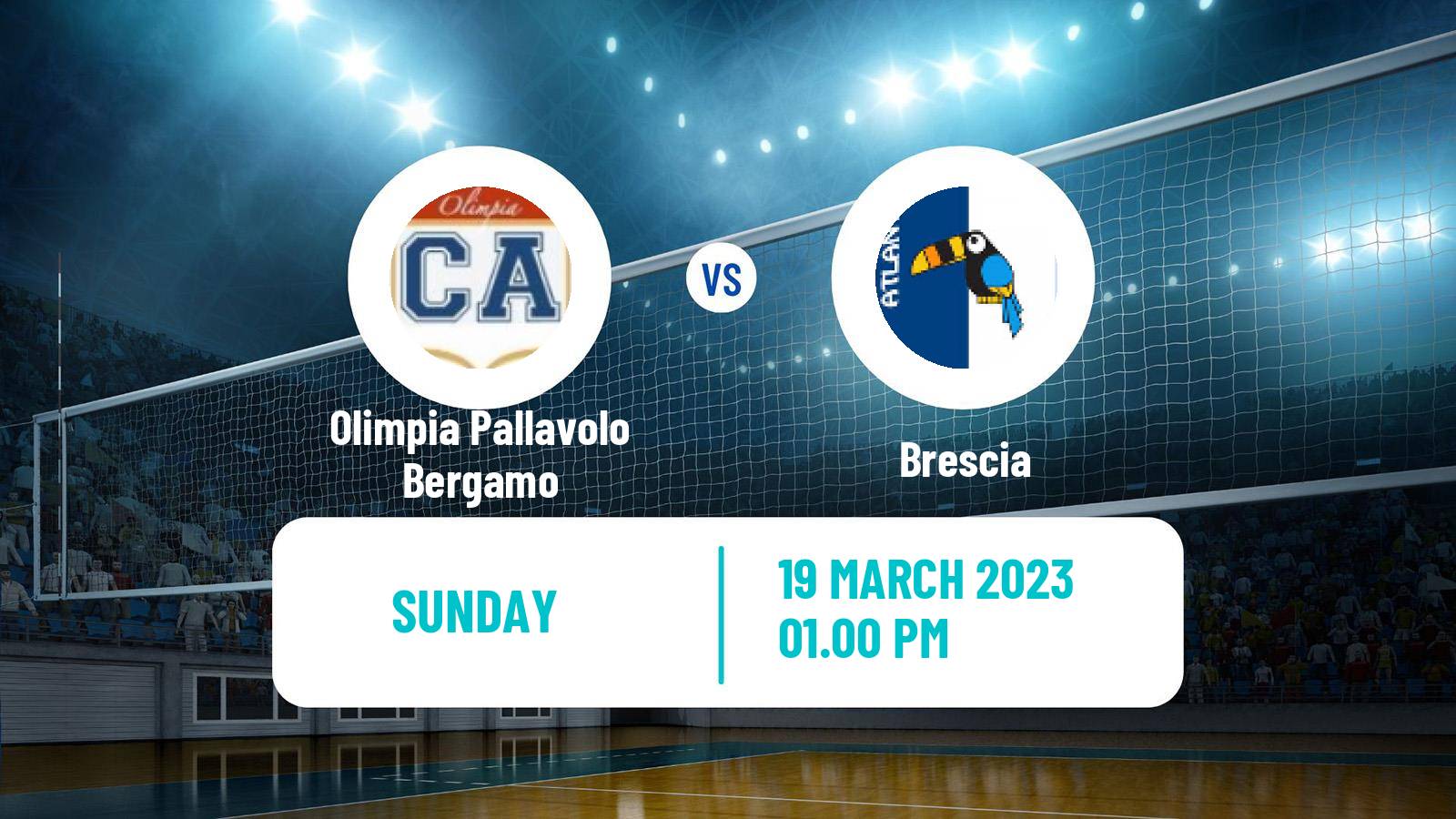 Volleyball Italian Serie A2 Volleyball Olimpia Pallavolo Bergamo - Brescia