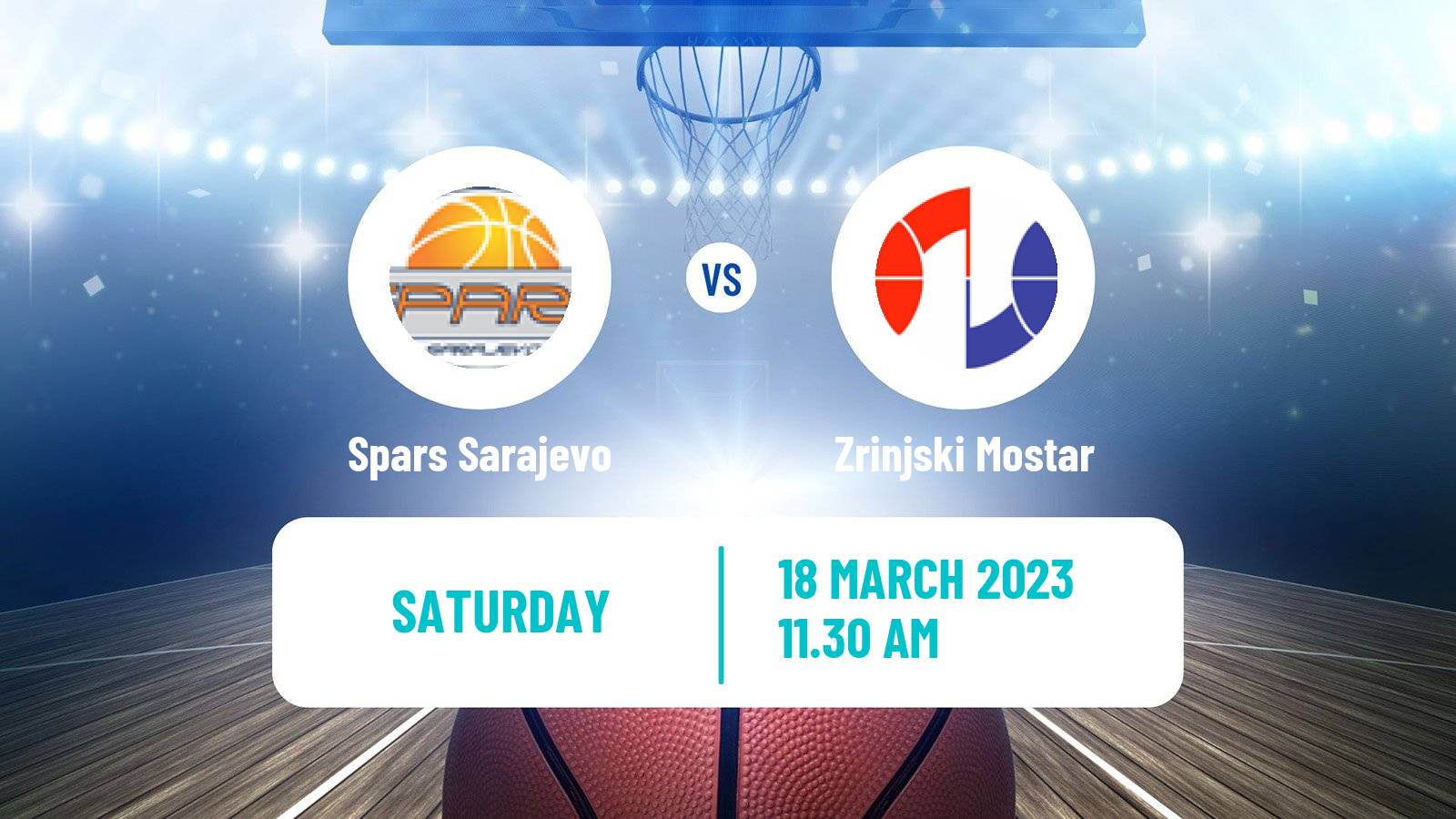Basketball Bosnian Prvenstvo Basketball Spars Sarajevo - Zrinjski Mostar