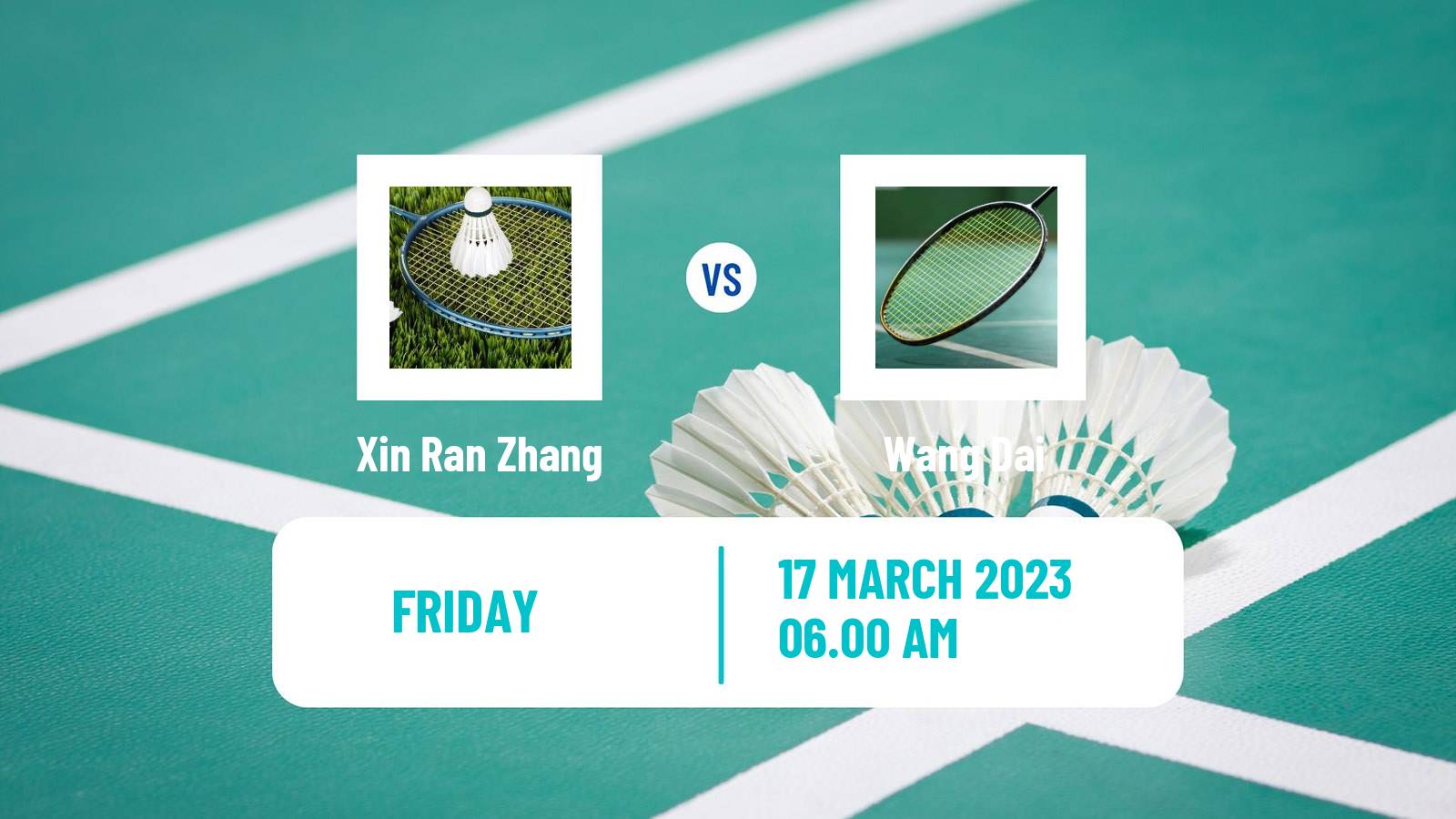 Badminton Badminton Xin Ran Zhang - Wang Dai