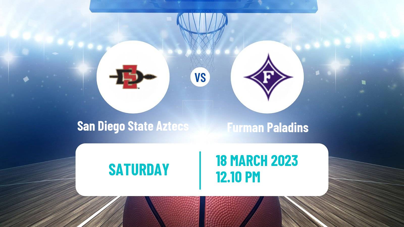 Basketball NCAA College Basketball San Diego State Aztecs - Furman Paladins