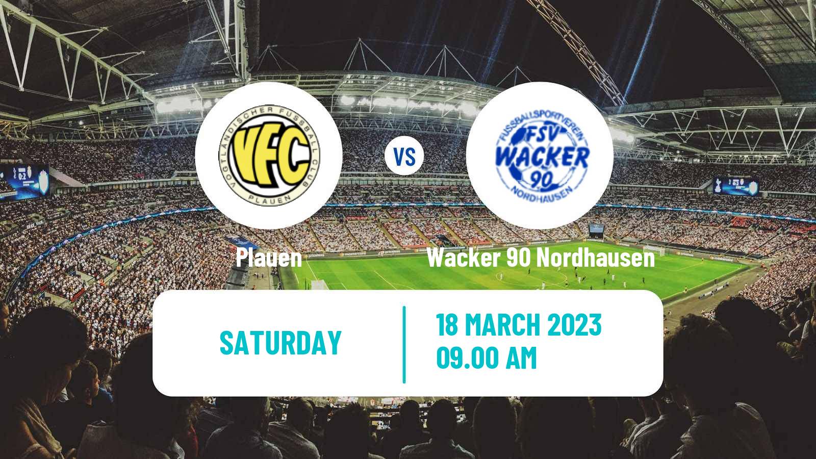 Soccer German Oberliga NOFV- Süd Plauen - Wacker 90 Nordhausen