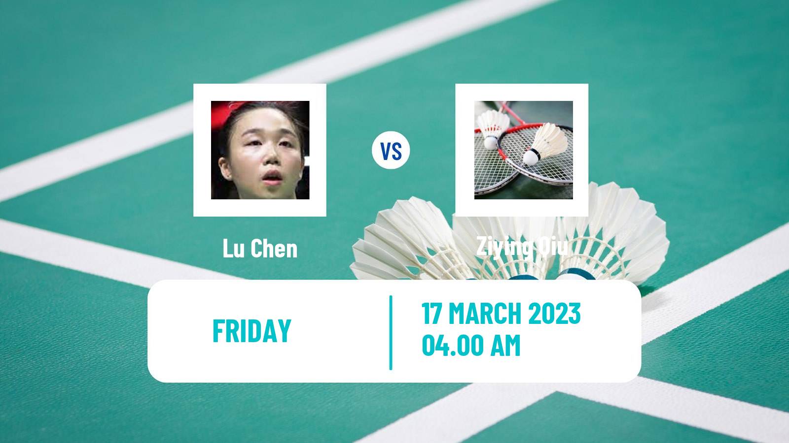 Badminton Badminton Lu Chen - Ziying Qiu