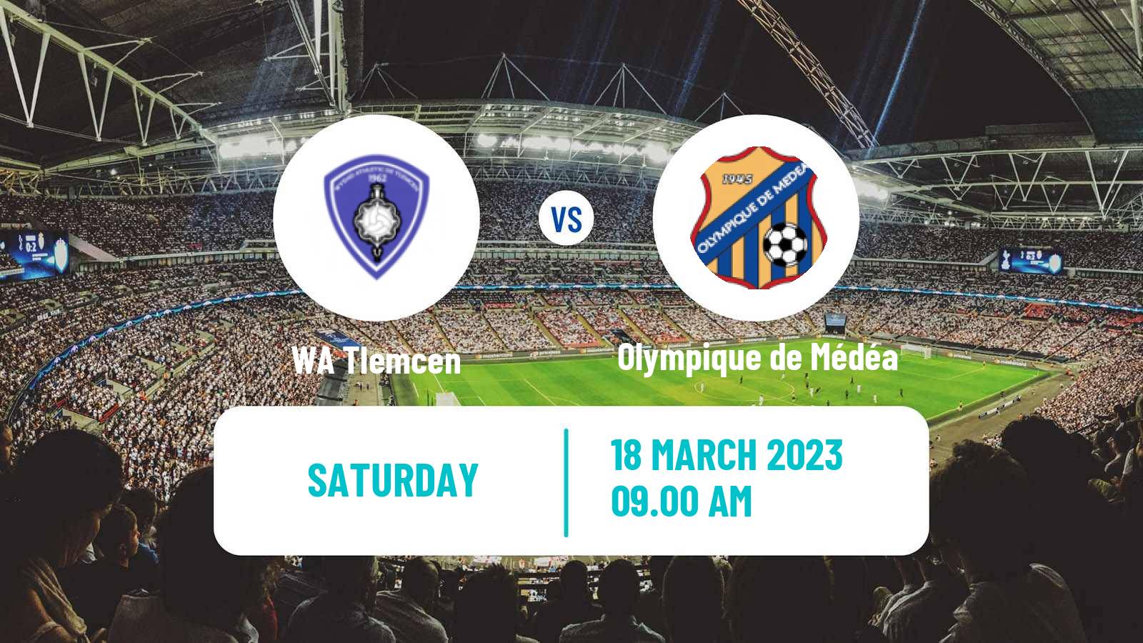 Soccer Algerian Ligue 2 Tlemcen - Olympique de Médéa