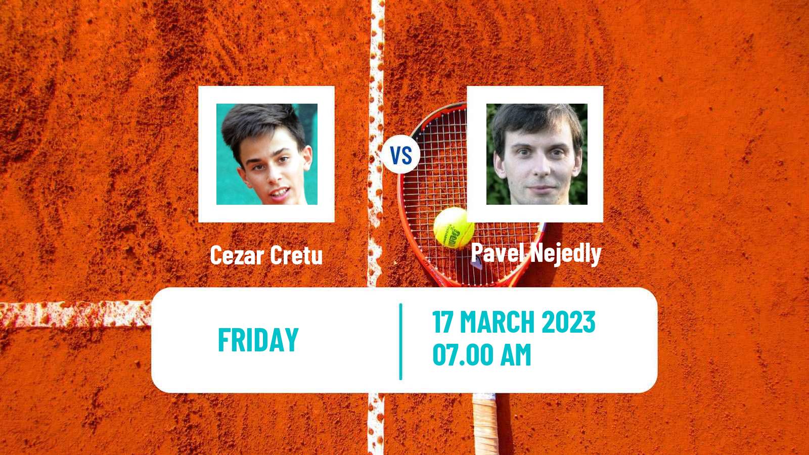 Tennis ITF Tournaments Cezar Cretu - Pavel Nejedly