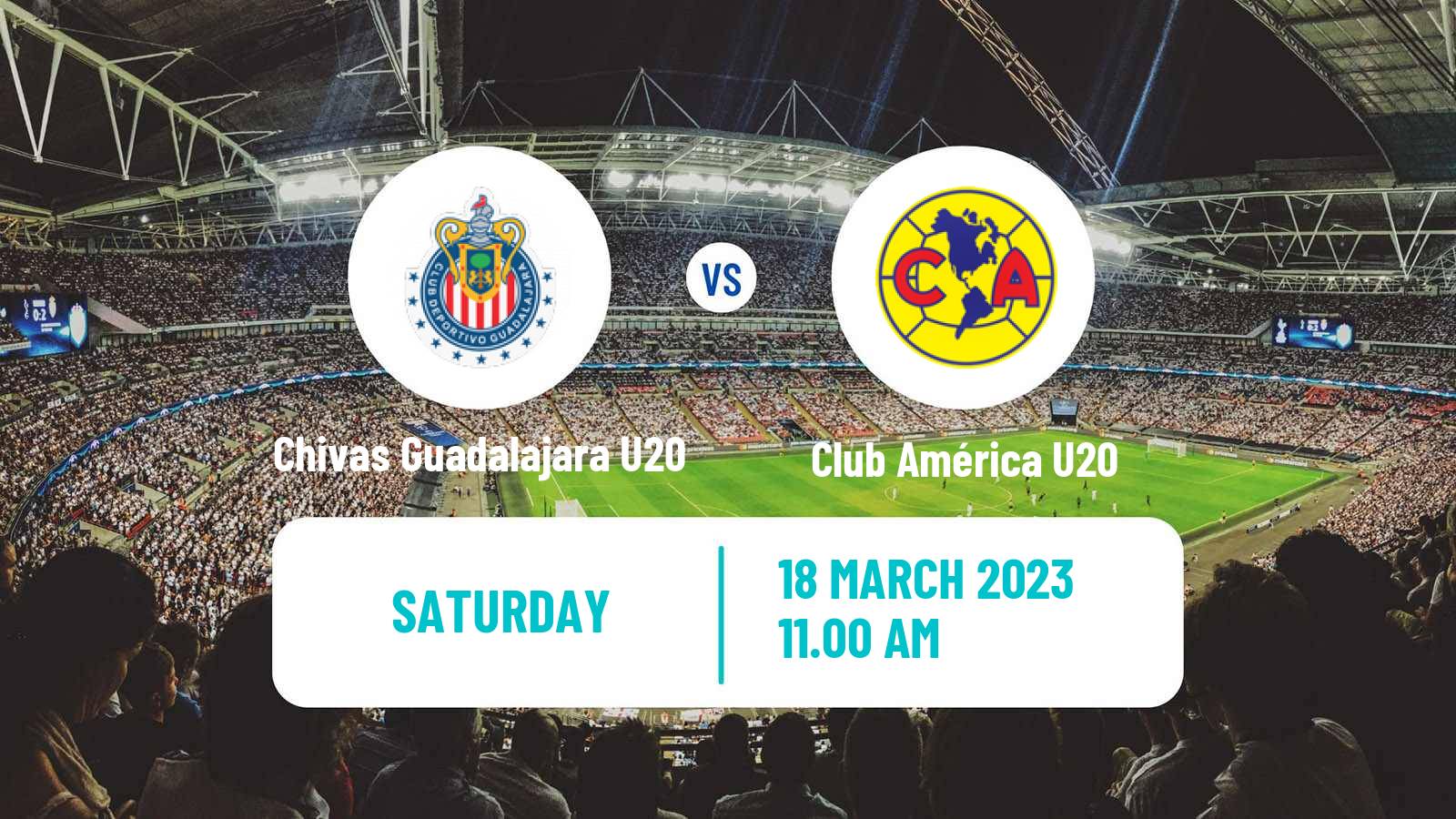 Soccer Mexican Liga MX U20 Chivas Guadalajara U20 - Club América U20