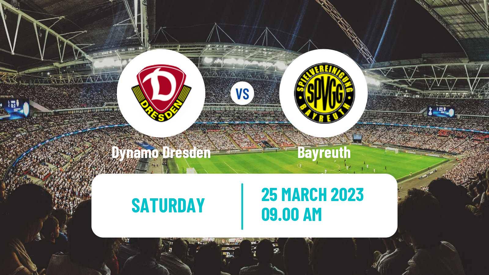 Soccer German 3 Bundesliga Dynamo Dresden - Bayreuth