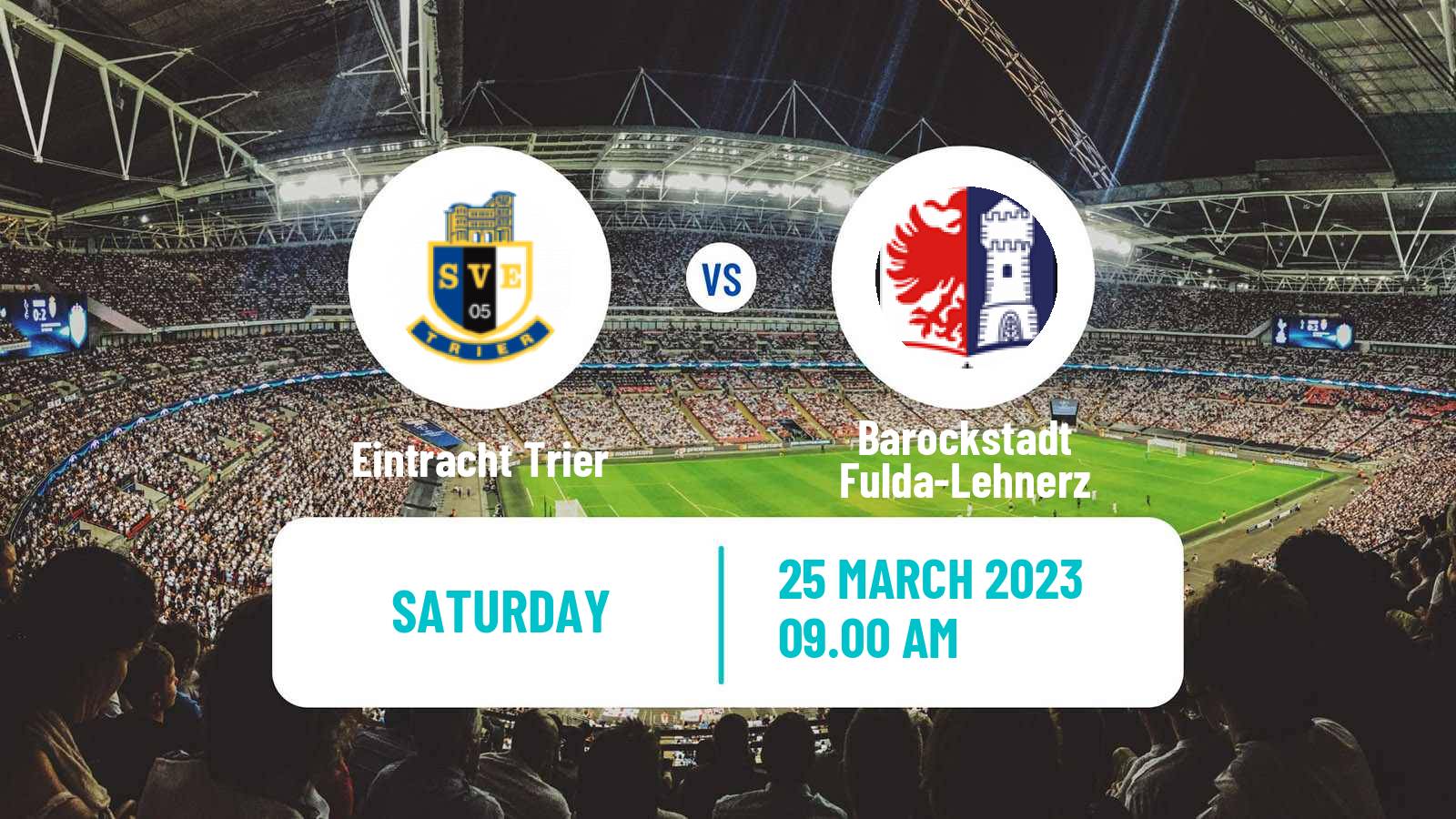 Soccer German Regionalliga Sudwest Eintracht Trier - Barockstadt Fulda-Lehnerz