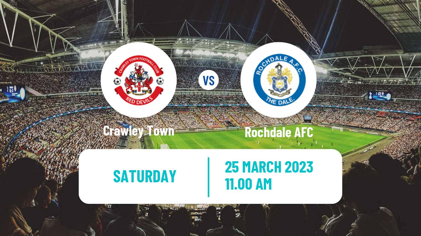 Soccer English League Two Crawley Town - Rochdale