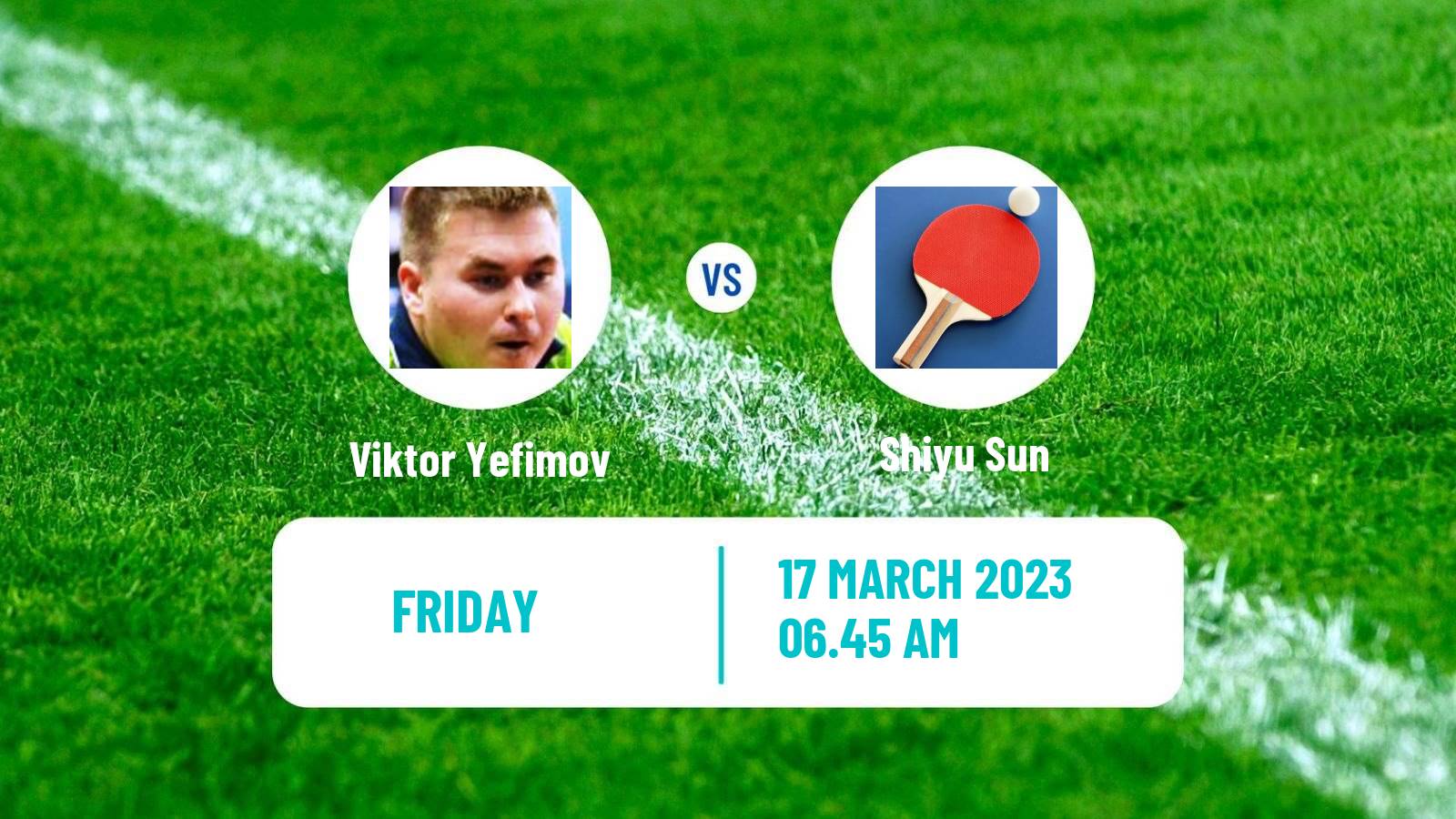Table tennis Table Tennis Viktor Yefimov - Shiyu Sun