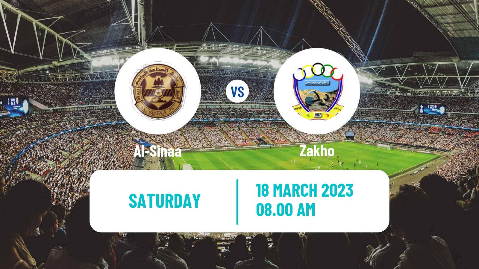 Soccer Iraqi Premier League Al-Sinaa - Zakho