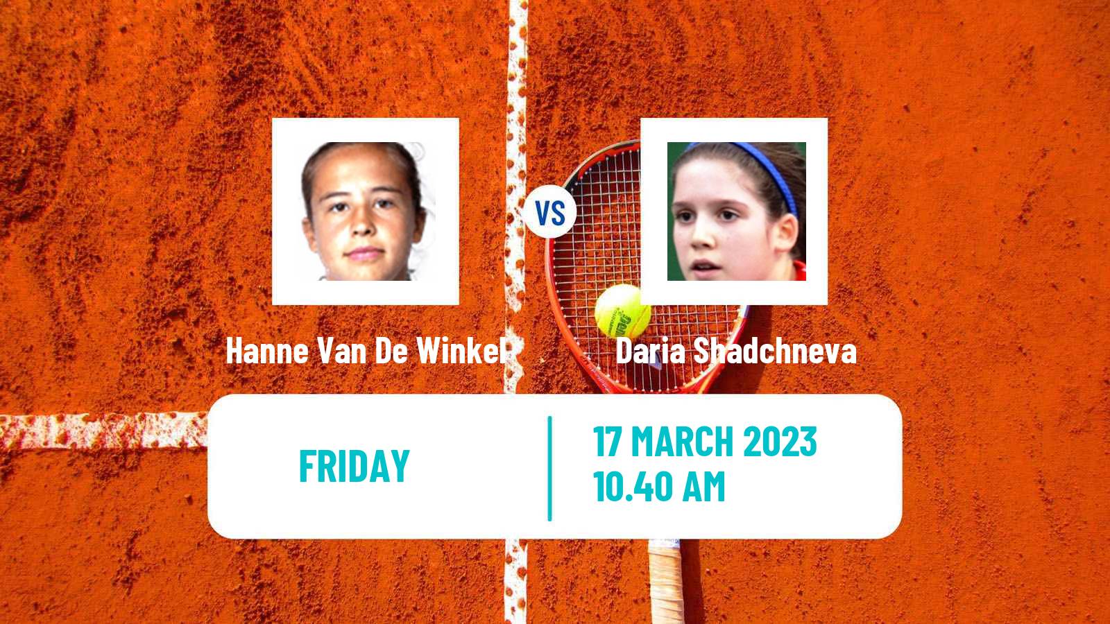 Tennis ITF Tournaments Hanne Van De Winkel - Daria Shadchneva