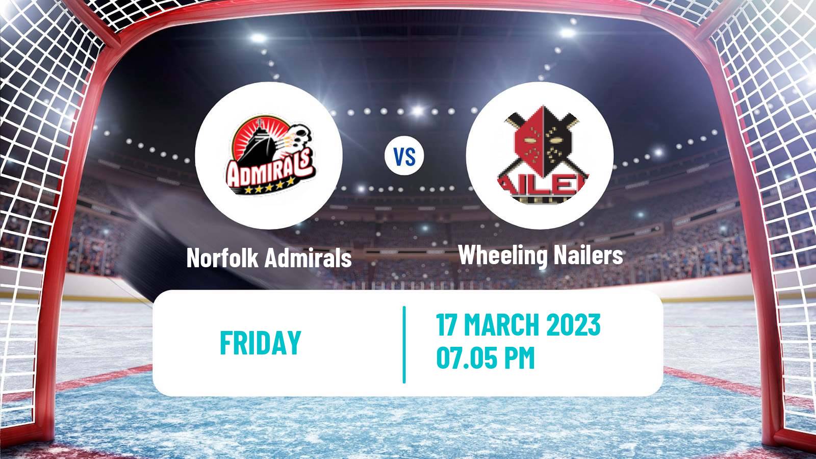 Hockey ECHL Norfolk Admirals - Wheeling Nailers