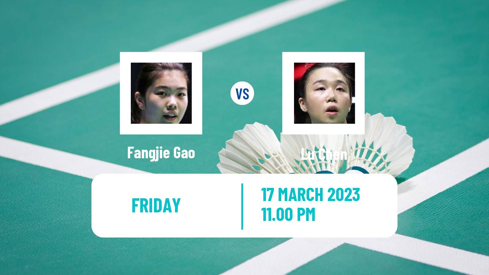 Badminton Badminton Fangjie Gao - Lu Chen