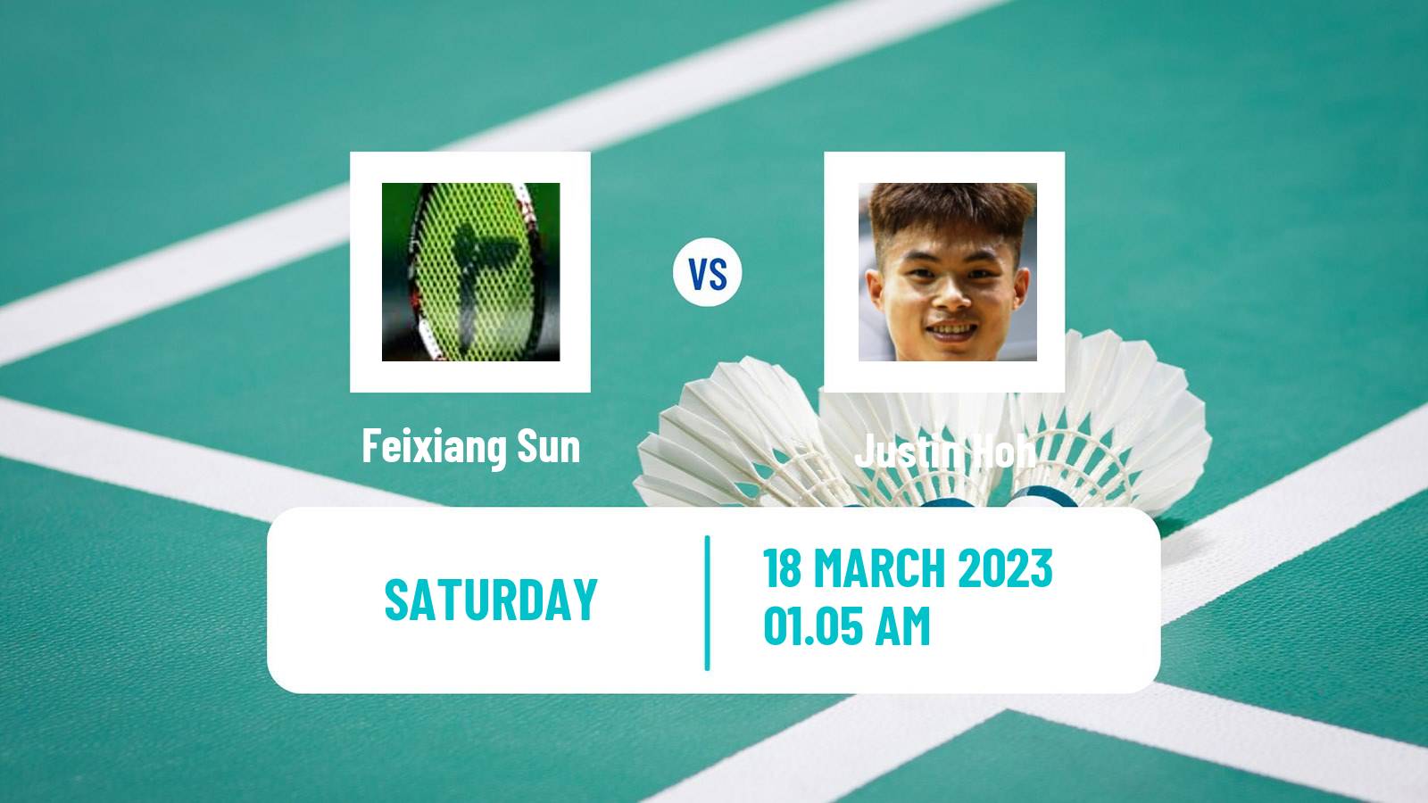 Badminton Badminton Feixiang Sun - Justin Hoh