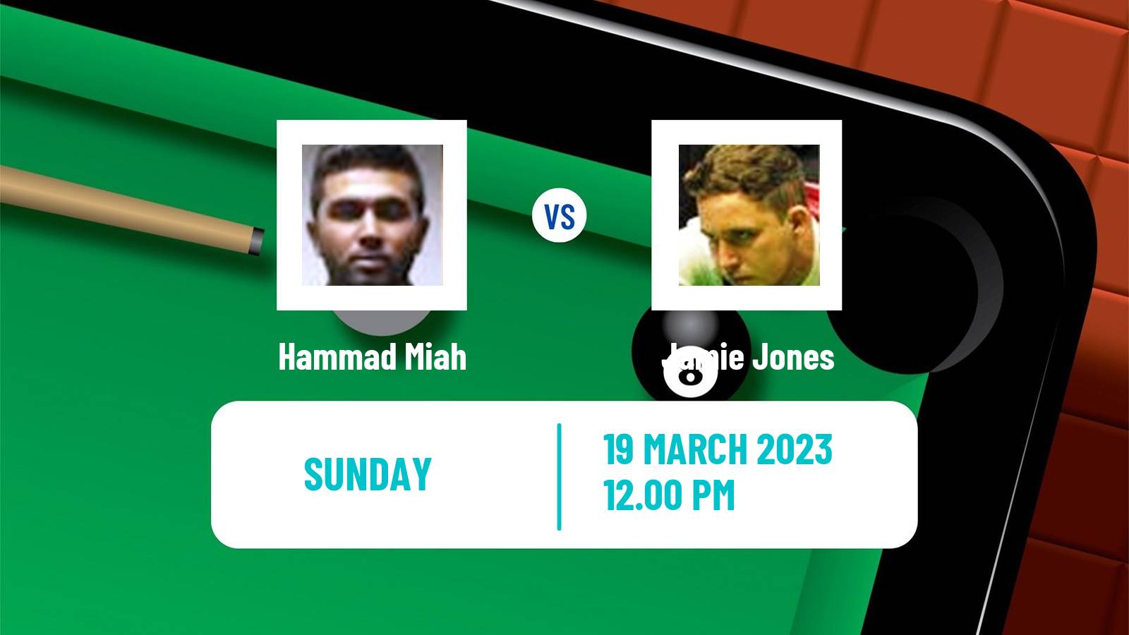 Snooker Snooker Hammad Miah - Jamie Jones