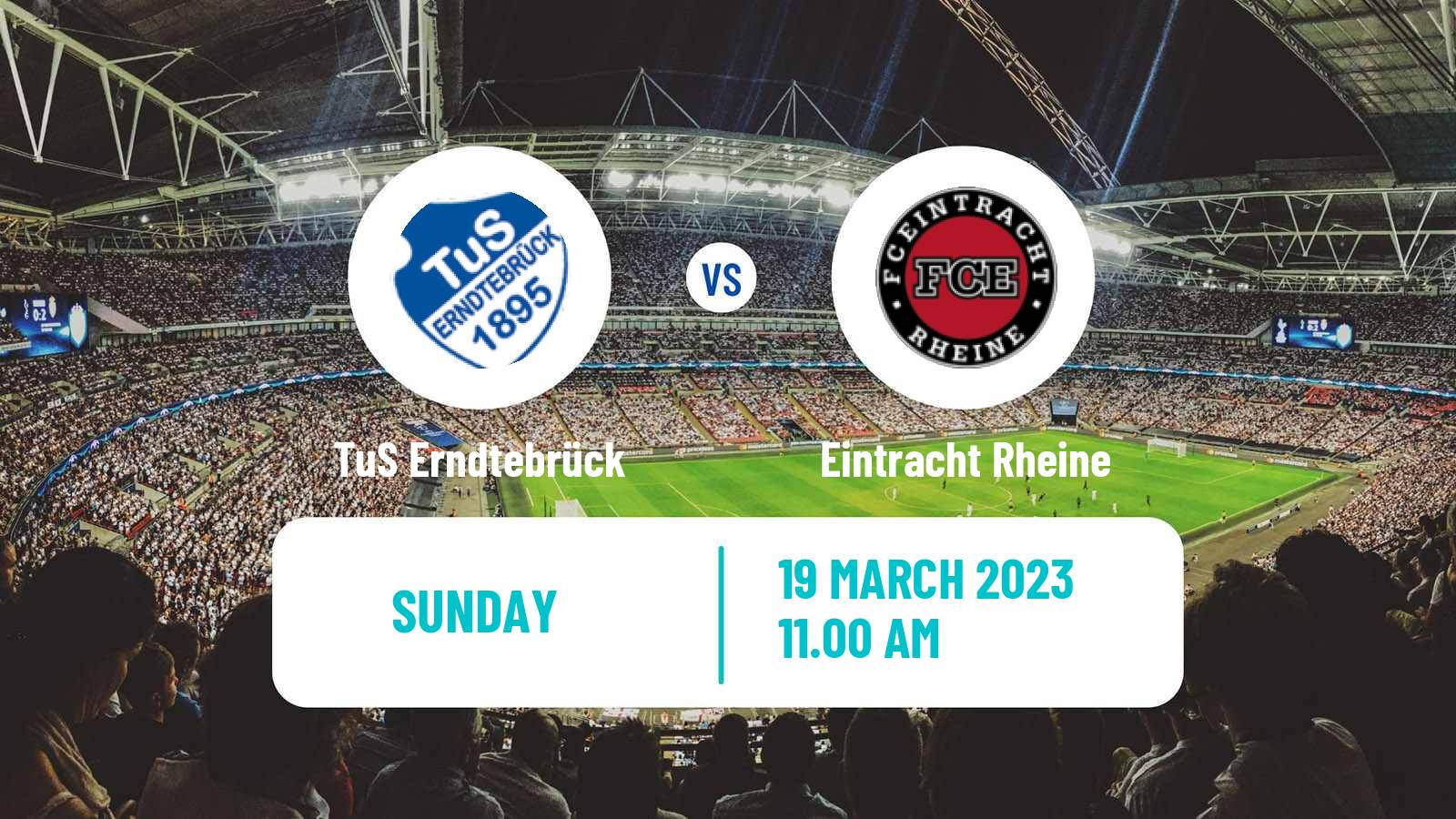 Soccer German Oberliga Westfalen TuS Erndtebrück - Eintracht Rheine