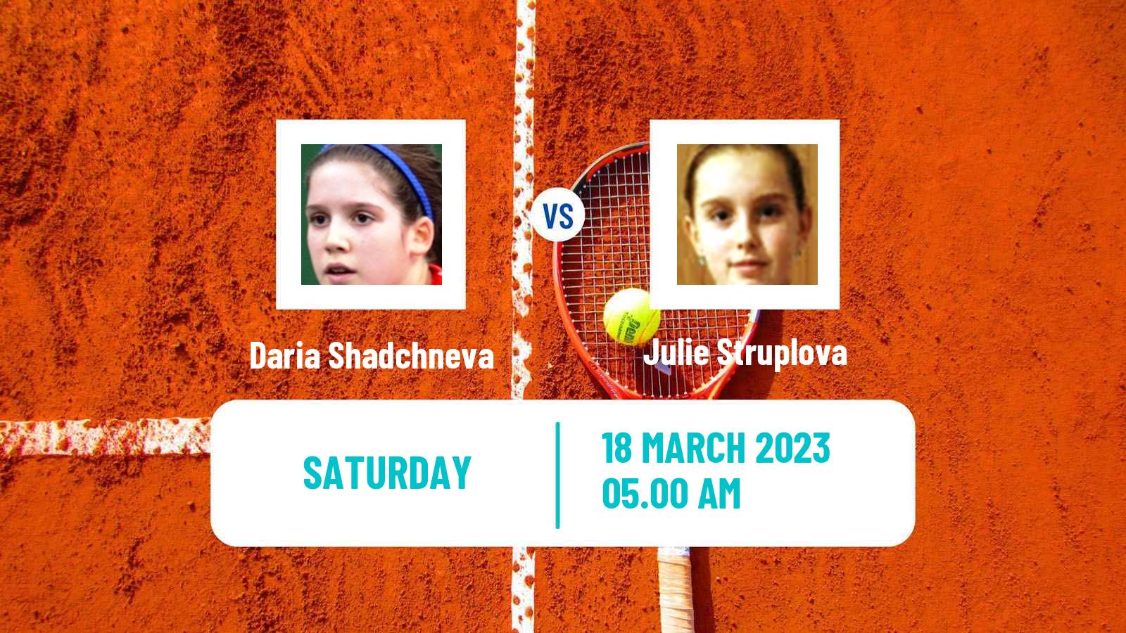 Tennis ITF Tournaments Daria Shadchneva - Julie Struplova