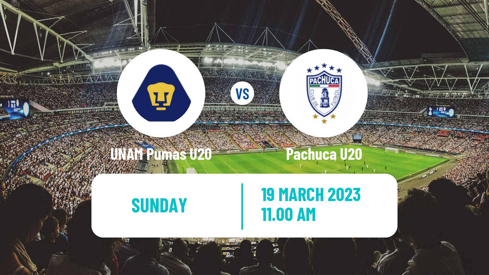 Soccer Mexican Liga MX U20 UNAM Pumas U20 - Pachuca U20