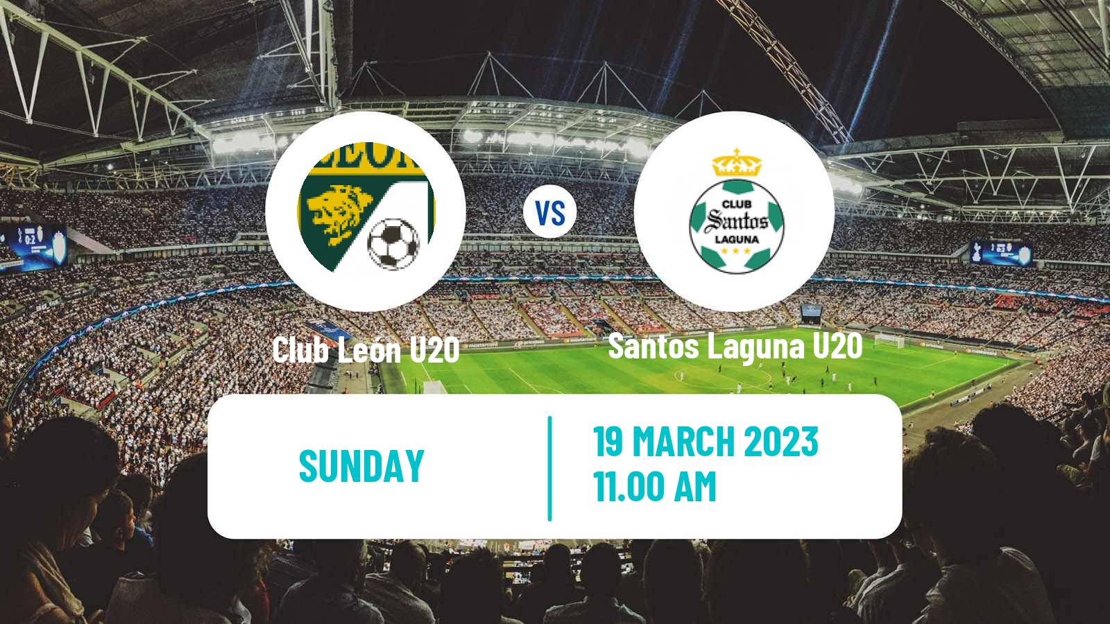 Soccer Mexican Liga MX U20 Club León U20 - Santos Laguna U20