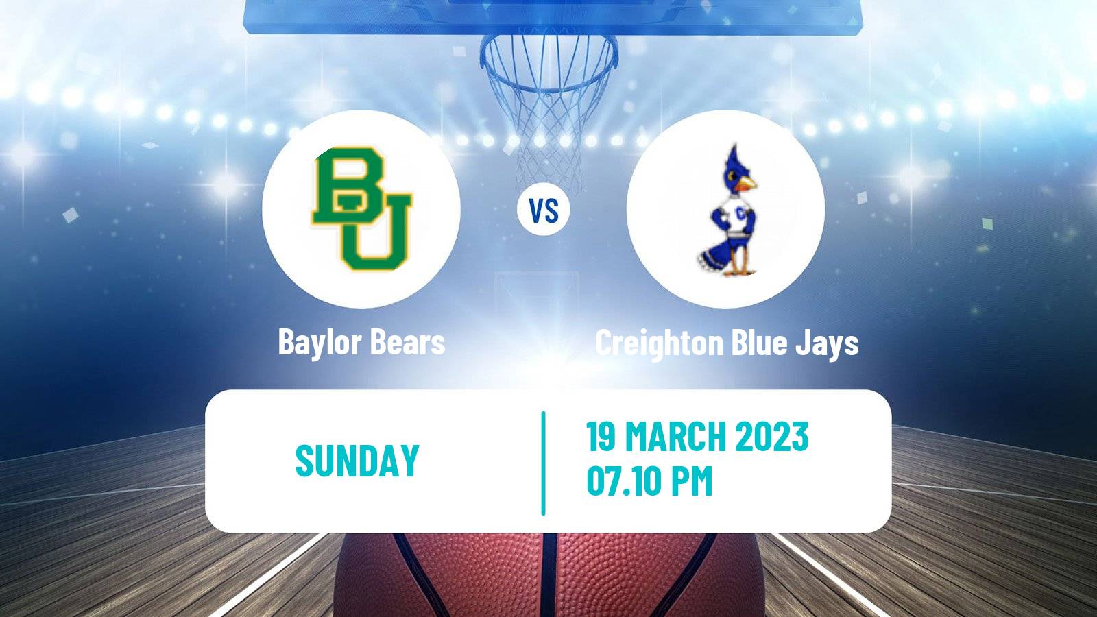Basketball NCAA College Basketball Baylor Bears - Creighton Blue Jays