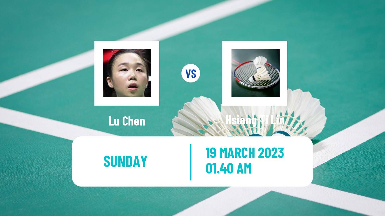 Badminton Badminton Lu Chen - Hsiang Ti Lin